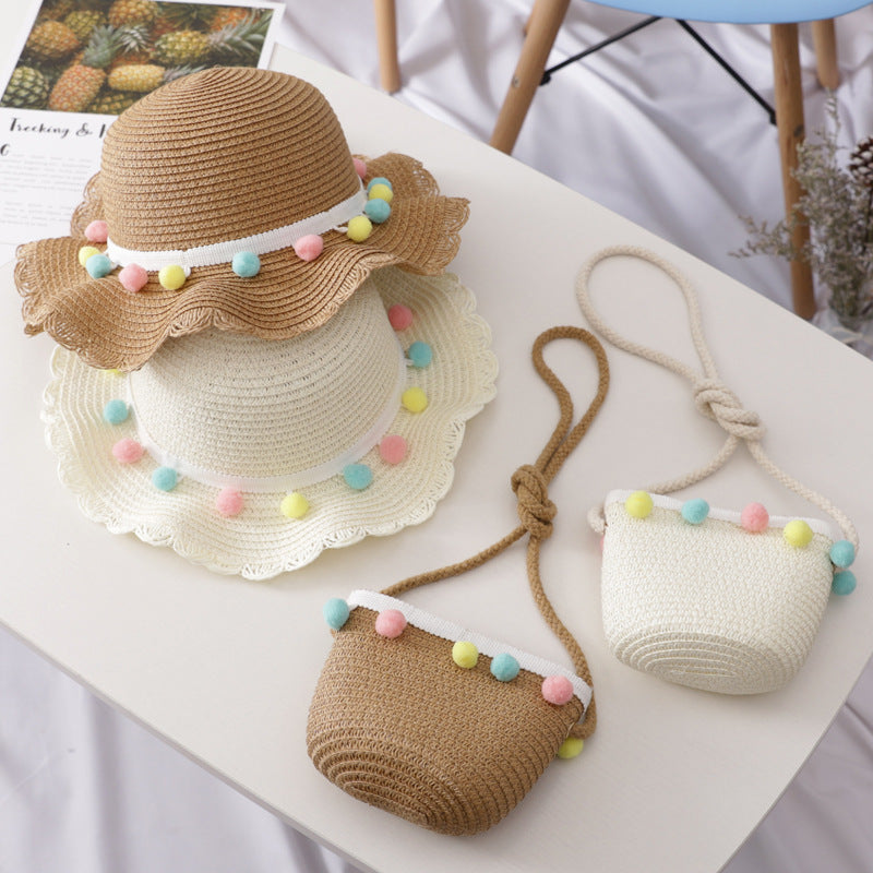 Straw Hat & Bag Set