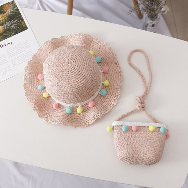 Straw Hat & Bag Set