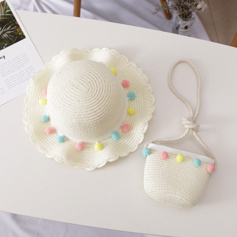 Straw Hat & Bag Set