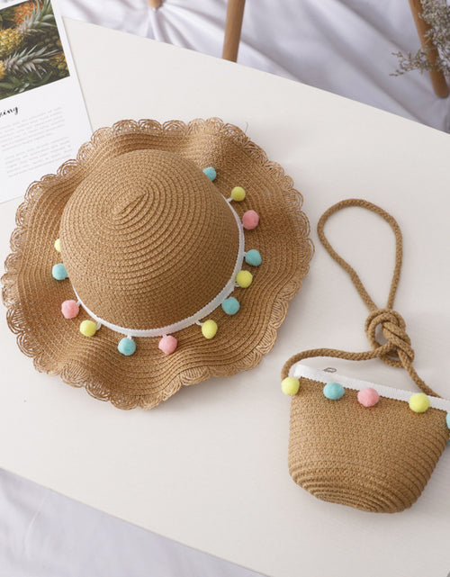 Load image into Gallery viewer, Straw Hat &amp; Bag Set
