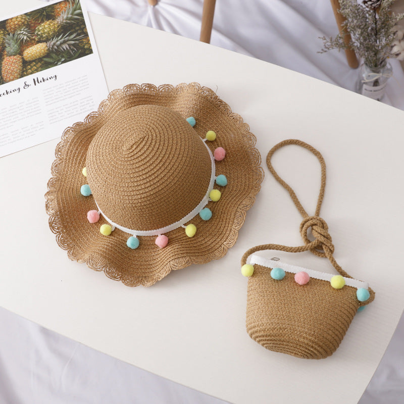 Straw Hat & Bag Set