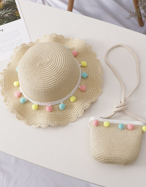 Load image into Gallery viewer, Straw Hat &amp; Bag Set
