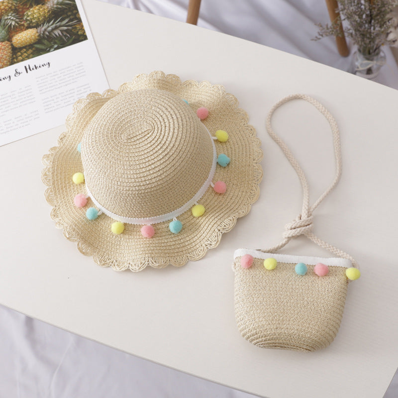 Straw Hat & Bag Set