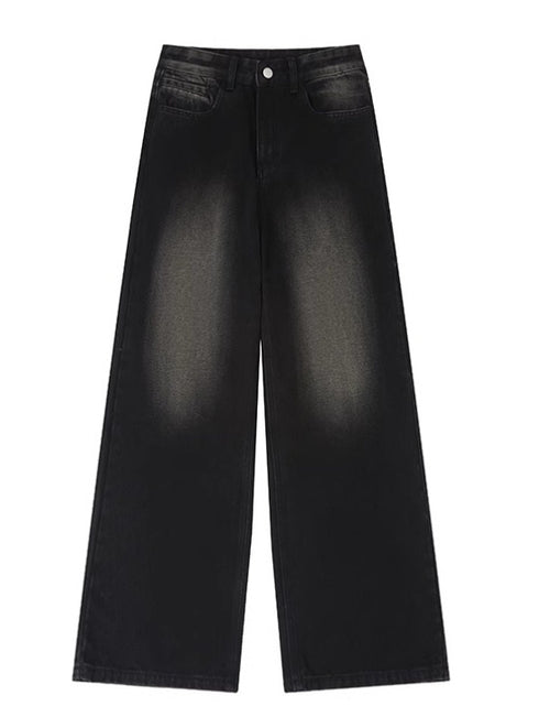 Load image into Gallery viewer, Retro Trendy Distressed Straight Wide Leg Jeans
